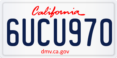 CA license plate 6UCU970