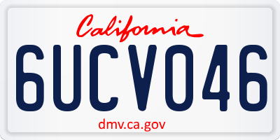 CA license plate 6UCV046