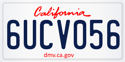 CA license plate 6UCV056