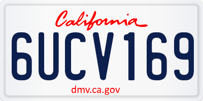 CA license plate 6UCV169