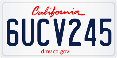 CA license plate 6UCV245