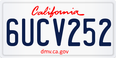 CA license plate 6UCV252