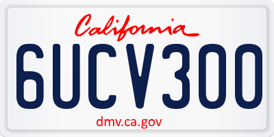 CA license plate 6UCV300