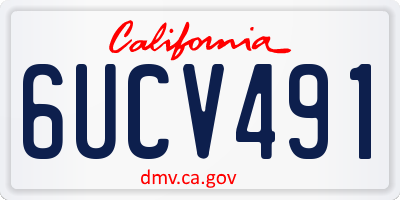 CA license plate 6UCV491
