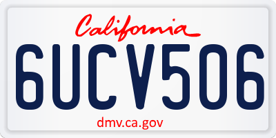 CA license plate 6UCV506