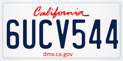CA license plate 6UCV544