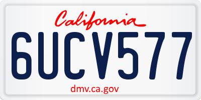 CA license plate 6UCV577