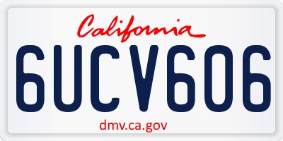 CA license plate 6UCV606