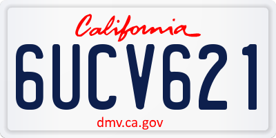CA license plate 6UCV621