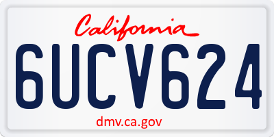 CA license plate 6UCV624