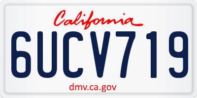 CA license plate 6UCV719