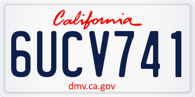 CA license plate 6UCV741