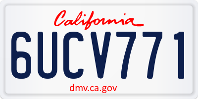 CA license plate 6UCV771
