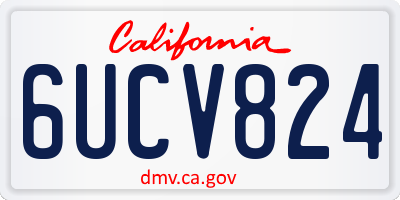 CA license plate 6UCV824