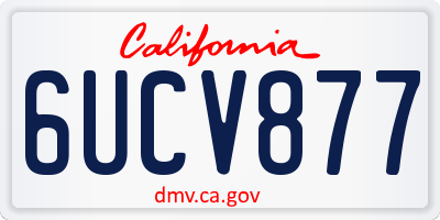 CA license plate 6UCV877