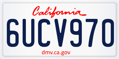 CA license plate 6UCV970