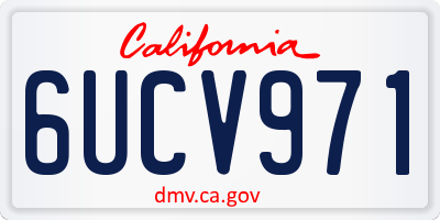 CA license plate 6UCV971