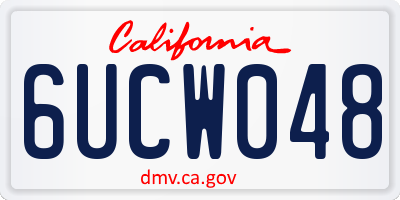 CA license plate 6UCW048