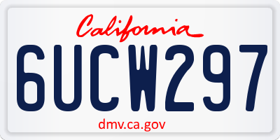 CA license plate 6UCW297