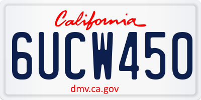 CA license plate 6UCW450