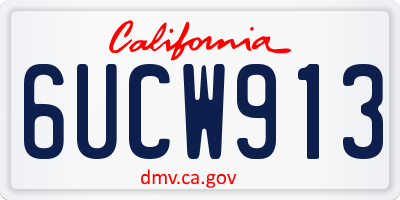 CA license plate 6UCW913