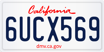 CA license plate 6UCX569
