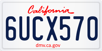CA license plate 6UCX570