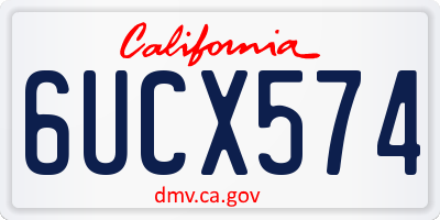CA license plate 6UCX574
