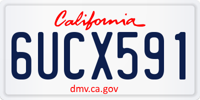 CA license plate 6UCX591