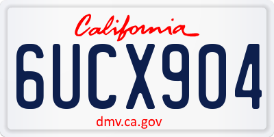CA license plate 6UCX904