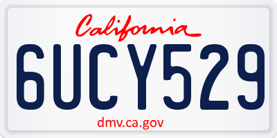 CA license plate 6UCY529