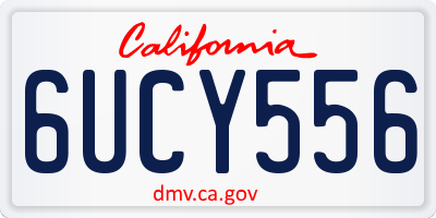 CA license plate 6UCY556