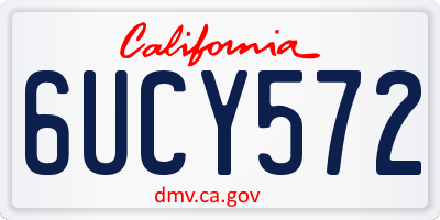CA license plate 6UCY572