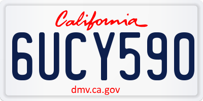CA license plate 6UCY590
