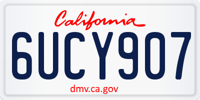 CA license plate 6UCY907