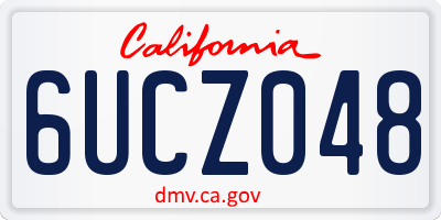 CA license plate 6UCZ048