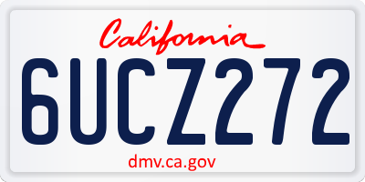 CA license plate 6UCZ272