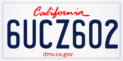 CA license plate 6UCZ602