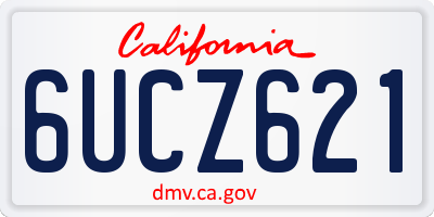 CA license plate 6UCZ621