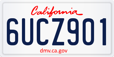 CA license plate 6UCZ901