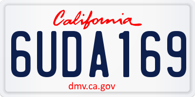 CA license plate 6UDA169