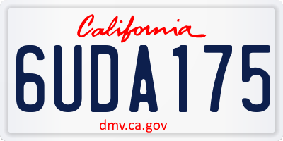 CA license plate 6UDA175