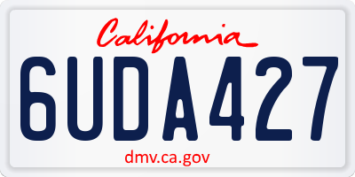 CA license plate 6UDA427
