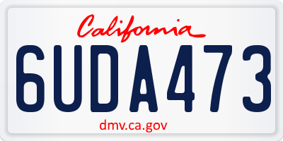 CA license plate 6UDA473