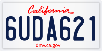 CA license plate 6UDA621