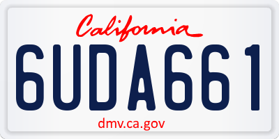 CA license plate 6UDA661