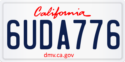 CA license plate 6UDA776