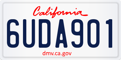 CA license plate 6UDA901