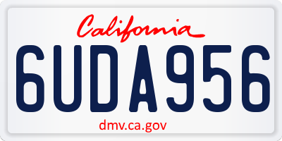 CA license plate 6UDA956