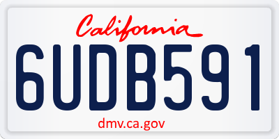 CA license plate 6UDB591